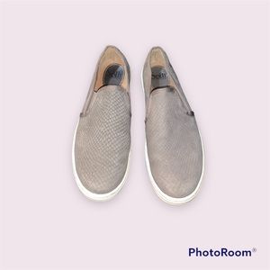 Sofft Grey Leather Slip On Sneakers Sz 6.5